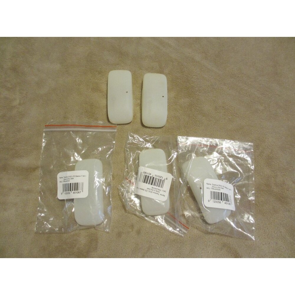 Lot of 5 Tractive Dog LTE Glow-In-The-Dark Protective Sleeves